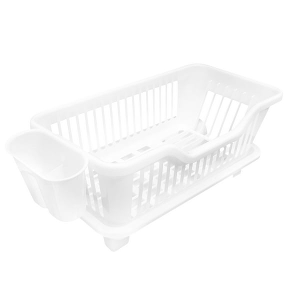 Raindrops Modern White ABS Dish Drying Rack with Multi-Functional Design for Vegetables and Kitchen Utensils