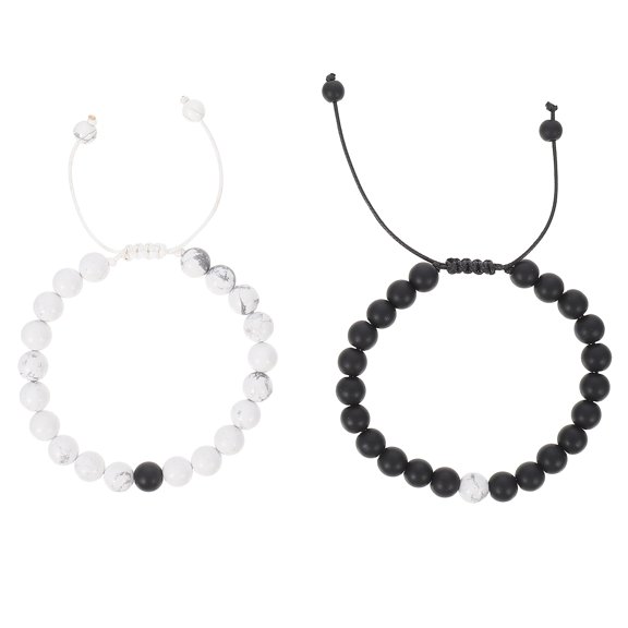 Raindrops Couples Bracelet Set with Stone Beads, Durable and Stylish Matching Accessories for Everyday Wear and Decoration