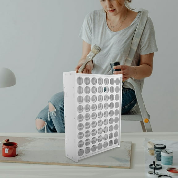 Raindrops Craft Paint Storage Rack 41.00X31.50X10.00CM White