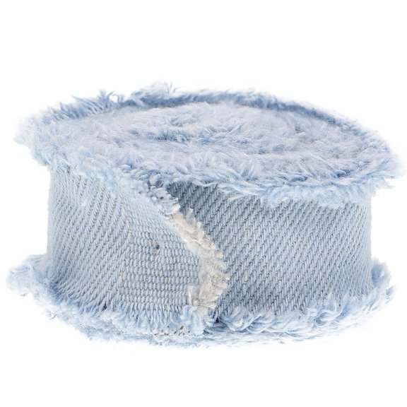 Raindrops recyclable ribbon Sky-blue Polyester 1 Roll