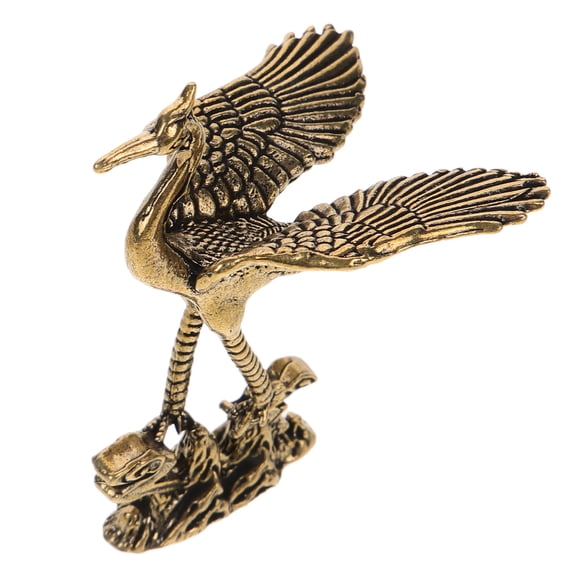 Raindrops Crane Statue Desktop Decoration Miniature Crane Figurine Crane Ornament