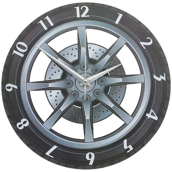 Raindrops Creative Car Wheel Mute Clock Wall Clock Modern Style Clock Living Room Decor