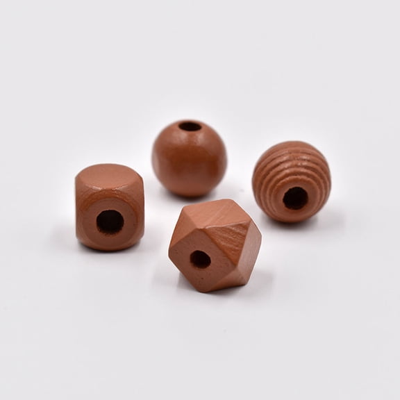 Raindrops Creative DIY Jewelry Accessories 1 Set Geometry Colored Wooden Beads for Craft Projects and Home