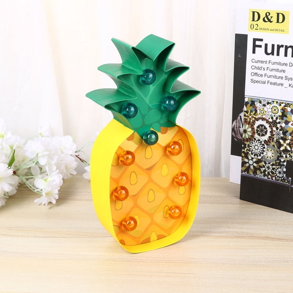 Raindrops Creative Design Pineapple Night Light Paper Multi for Valentine's Day Decor 1Pcs