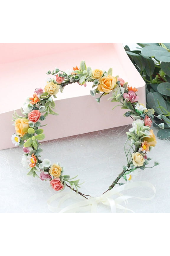 Creative Headwear for Women with Flower Design Multi Color Cloth Comfortable to Wear 0.5in Wide