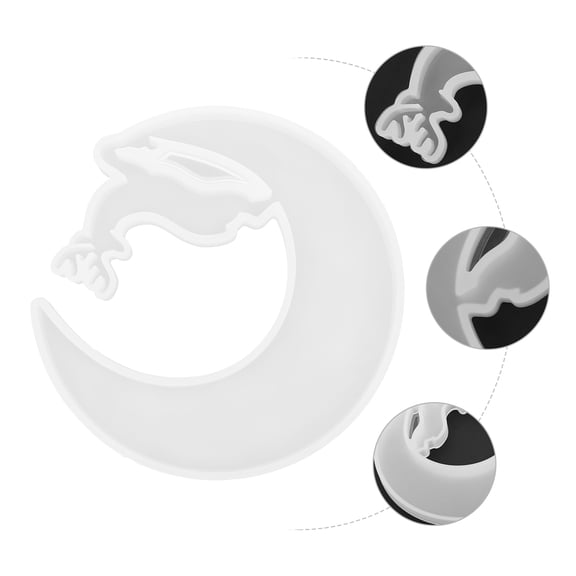 Raindrops Handcraft Silicone Moon Model Mold High Transparency White Epoxy