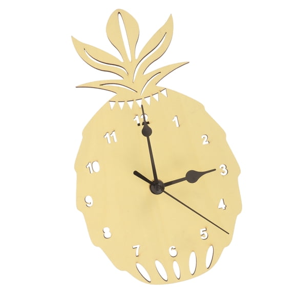 CRILSTYLEO Clock Decoration For Home Decor Pineapple Design Yellow 1Set