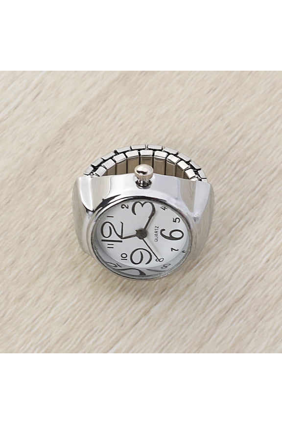 White Watch with Quartz Movement and Large Numbers for Clear, Reading