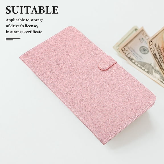 Raindrops Credit Card Wallet Card Cases Holder for Women ID Case Organizer Professional Business Card Book Holder Organizer Phone Wallet Pink