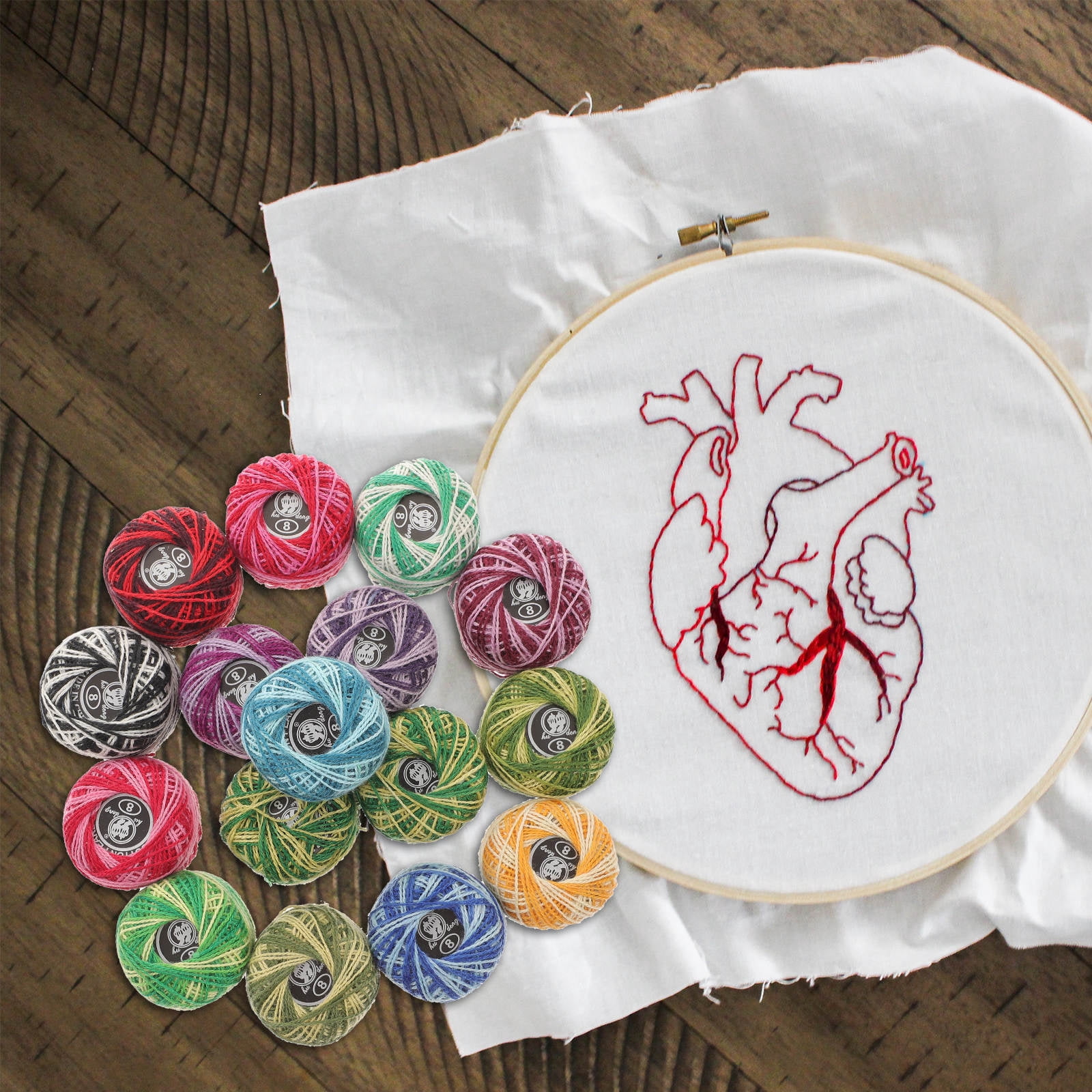 Raindrops Handcraft Tool Kit with Assorted Embroidery Threads for Cross ...