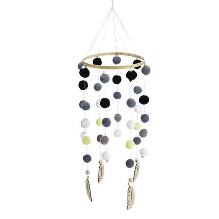 Raindrops Crib Musical Mobile Yellow Decor Bohemian Style Baby