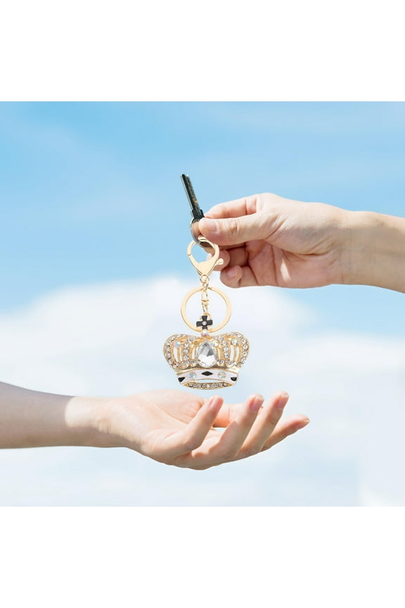 Crown Keychain 3d Sparkling Purse Charms for Handbag Girl Miss