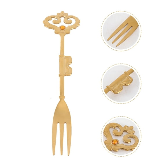 Raindrops  Crown Shape Fork Vintage Cake Forks Dessert Fine Workmanship