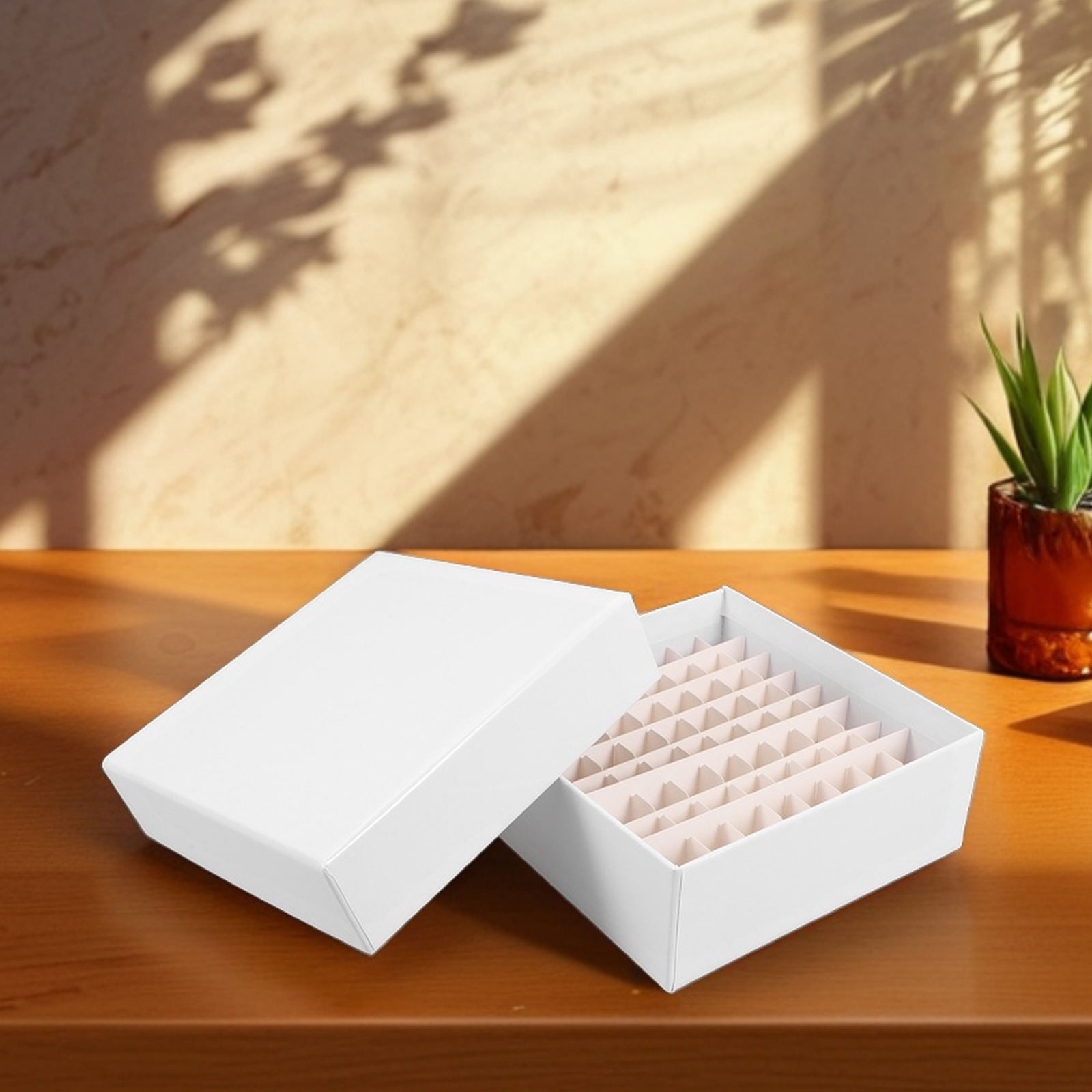 FRCOLOR Lab Freezer Storage Box Cardboard 25-Well Cryogenic Holder Racks For 2ml Centrifuge Tubes Cryogenic Vials Samples Laboratory