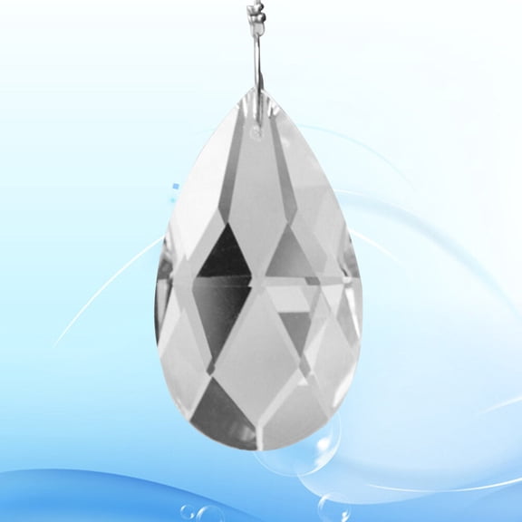 Raindrops Crystal Pendant Hanging Decorations for Home Ceiling Pendant 2Pcs 1.5x0.8x0.5in