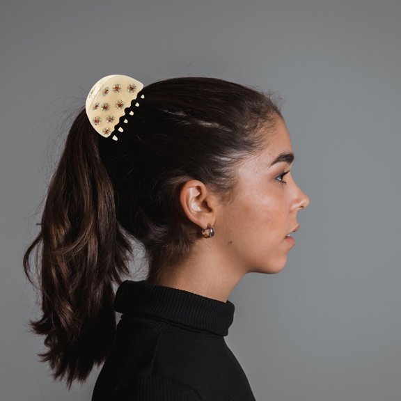 FOMIYES Unique Tooth Shape Hair Claw Clips Women Acrylic 1Set