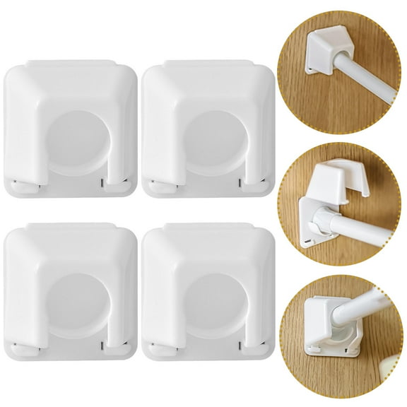 Raindrops Curtain Rod Bracket Sturdy Hold for Closet Rod Ends Support and Adjustable Length Indoor Use