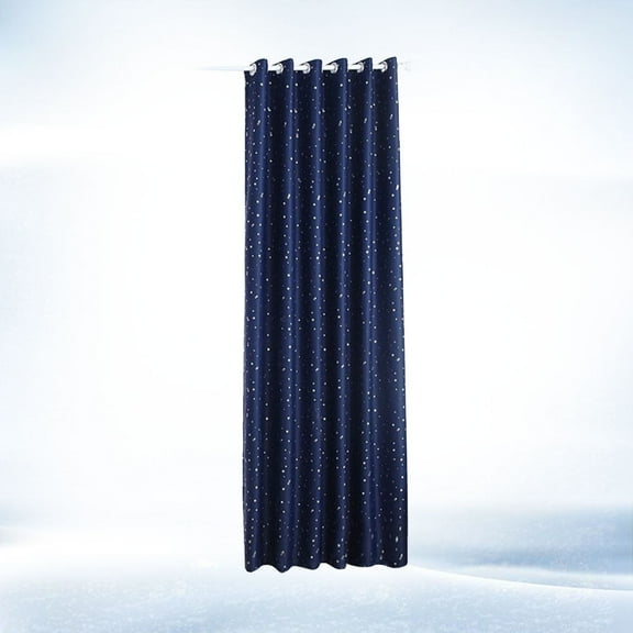 Raindrops Cute Star Curtains for Clothes Shop Dark Blue 1Set