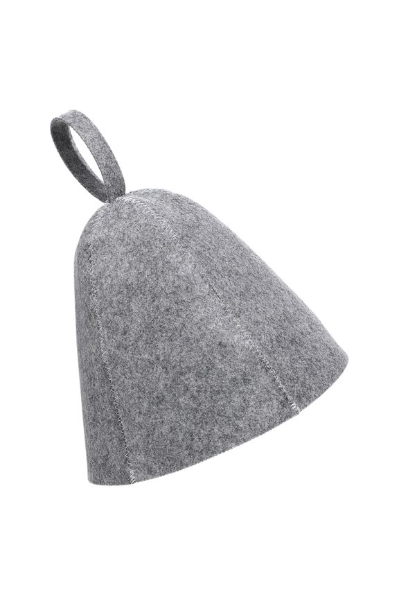 Curved Sauna Hat Grey Felt Steam Protection Bathing 1Pack
