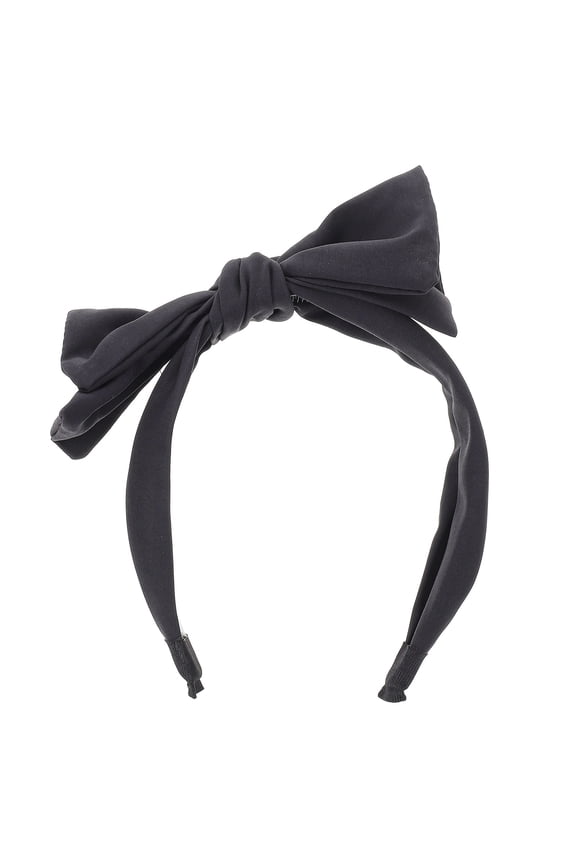 Raindrops Women Headbands Wide Band Bow Headband Black Cloth Decorative for Girls 1 Pc