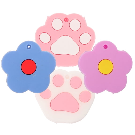 DEMACRIO Cute Tag Keyfobs Covers White 4Pcs for Girls