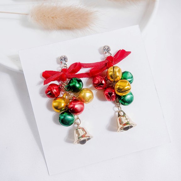 Raindrops 1 Pair Women's Bow Earrings, Multi Alloy Jewelry for Engagement and Everyday Wear