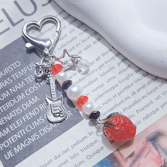 Raindrops  Cute Keychain Charms Keychains Ladies Gifts Beaded Miss Red