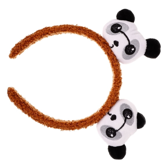 Raindrops Cute Brown Panda Headband for Face Washing and Makeup Application