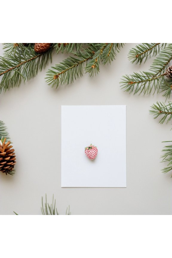 Strawberry Fruit Brooch Enamel Lapel Charm Perfect for Jackets Coats