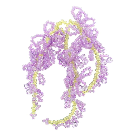 FOMIYES Chinese Style Hair Accessories DIY Hair Accessory Kit for Women with Glass Rice Beads 1Pcs