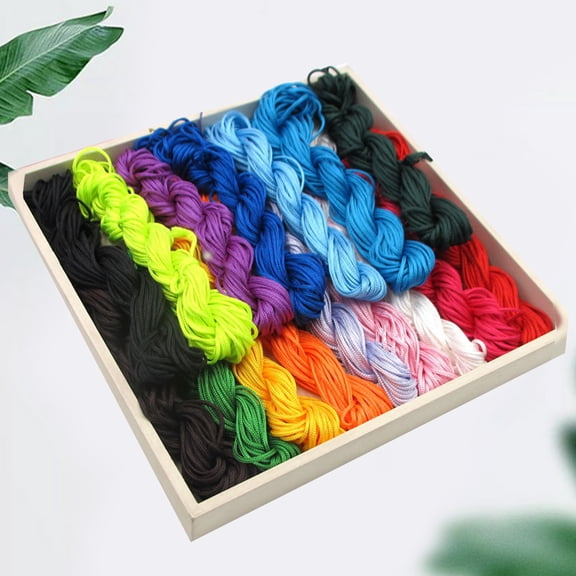 FOMIYES Jewelry Making Supplies Assorted Color Beading Cord Rope for Craft Projects 16 Pieces Kit