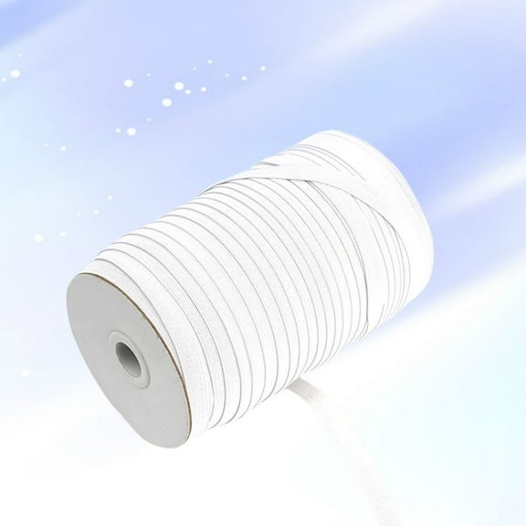 Raindrops White Elastic Spool Cord for Sewing and Crafts, Stretchy Knitting Bands for Garments and Projects