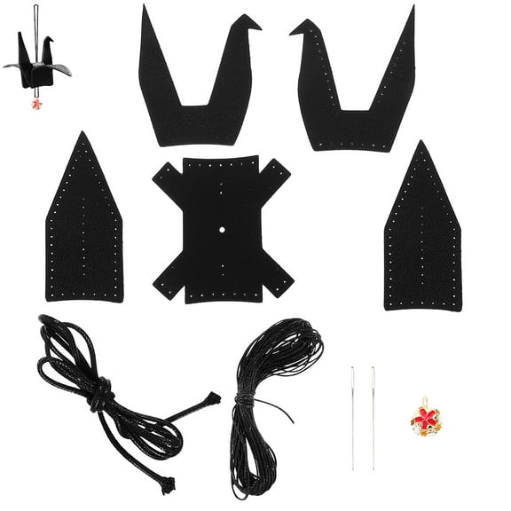 Raindrops DIY Supplies Crane Pendant Paper Cranes Display Sewing Craft Kit Black