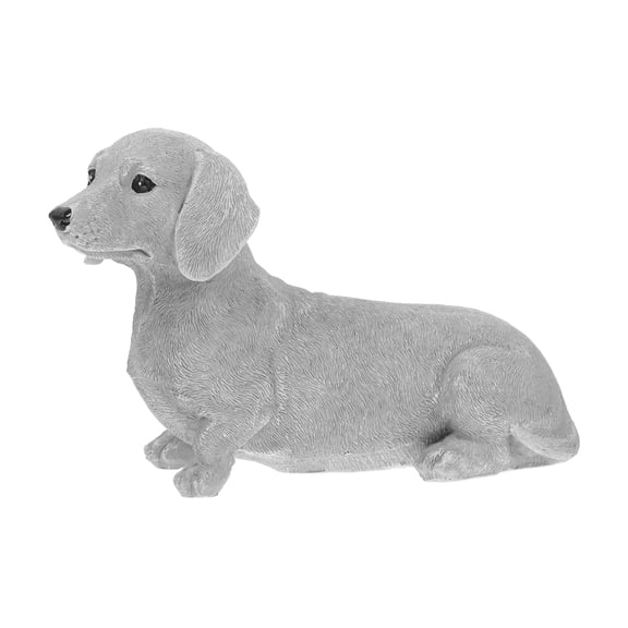Raindrops Dachshund Shape Resin Dog Figurine Multi Decoration 1Pcs 6.8x4.6x2.8in