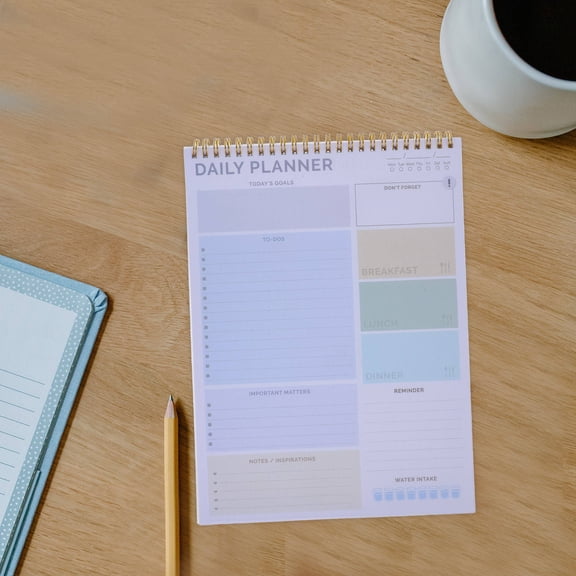 Raindrops Daily Task Notebook and Schedule Planner Notepad for Staff Organization and Time Management