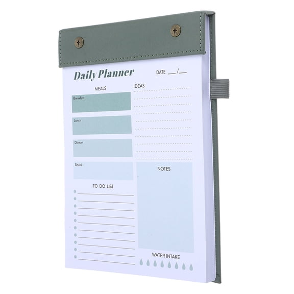 Raindrops Dark Green Daily Planner Notebook for Work with Smooth Writing Paper Portable A5 Size