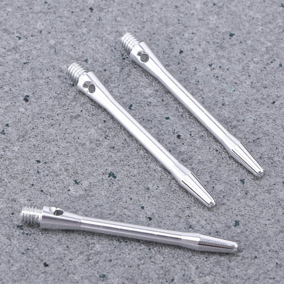 FOMIYES 3Pcs Aluminium Metal Darts Shafts Plated Silver Color with 2Ba Thread Designed for Accurate Throwing