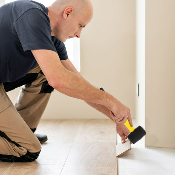 Raindrops Durable Impact Rubber Mallet Versatile Use in Woodworking and Outdoor Activities Ergonomic Grip Black