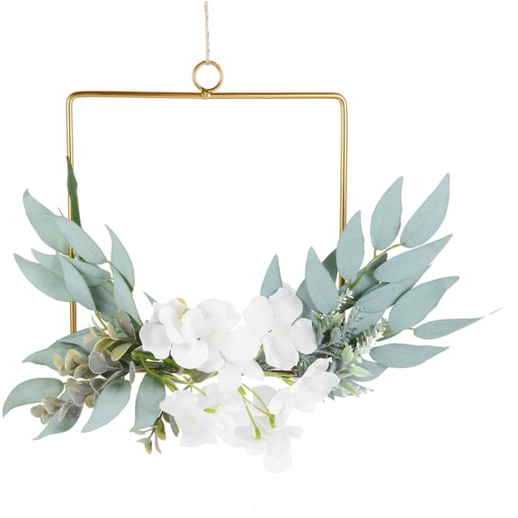 Raindrops  Decorations Gold Wrought Iron Gate Hanging Wreath Charming Wall Ornament