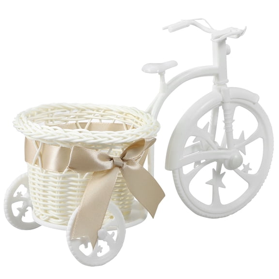 FOMIYES Plastic Woven Tricycle Basket for Garden Use and Wedding Candy Storage