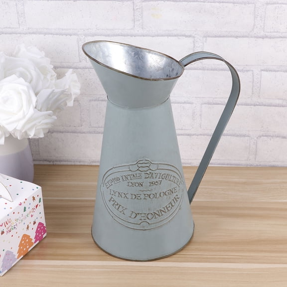 Raindrops  Decorative Flower Pot Retro Galvanized Vase Vintage Jug Decoration