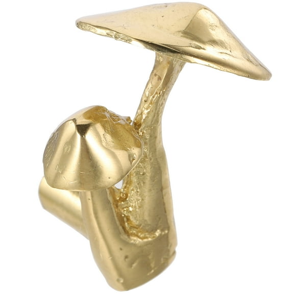 Raindrops Decorative Mushroom Cabinet Knob Wardrobe Door Handle Knobs Dresser Pulls Golden