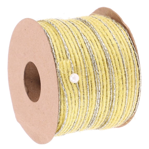FOMIYES Ribbon Webbing Natural Yellow Jute Burlap for Weaving Flower Vase Embellishments