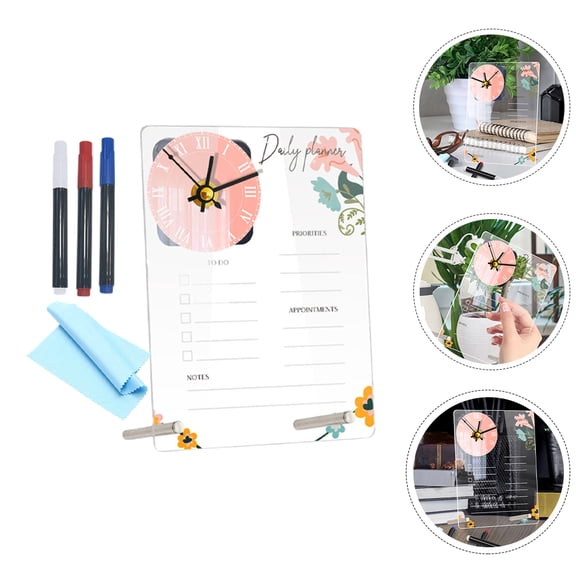Raindrops Desk Dry Erase Board Office Acrylic White Tabletop Small Memo Colorful