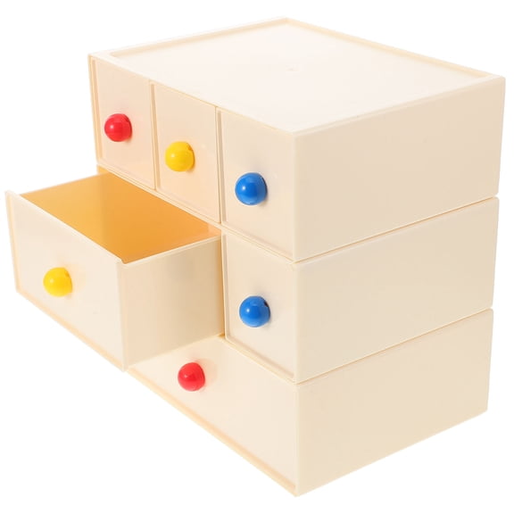 Raindrops Desk Organizer with Drawers Desktop Storage Drawer Multi-layer Cosmetic Storage Case Table Organizer