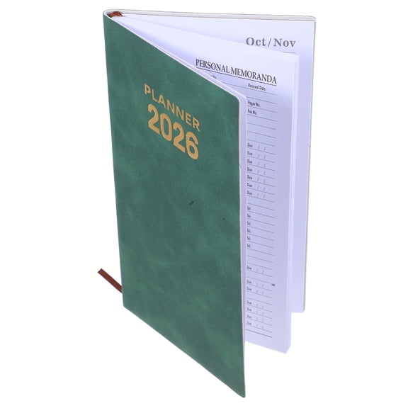 Raindrops Elegant Dark Green Planner Journal Notebook for Personal and Work Notes