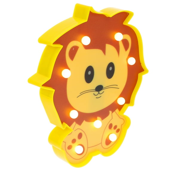 Raindrops Desktop Lion Lamp Decor Lion-shaped Night Light Child Yellow