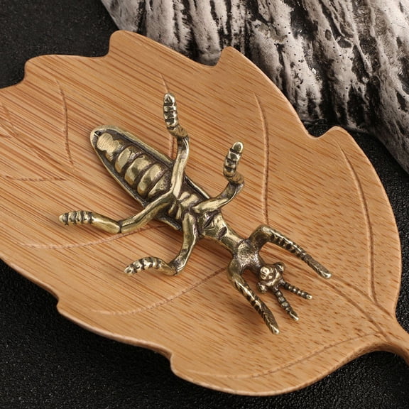 Raindrops Brass Desktop Figurine Dark Brown Tea Pet Decoration 1 Piece for Home Office Desk