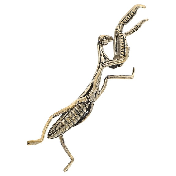 Raindrops Desktop Praying Mantis Ornament 7.50X2.00X1.80CM Golden