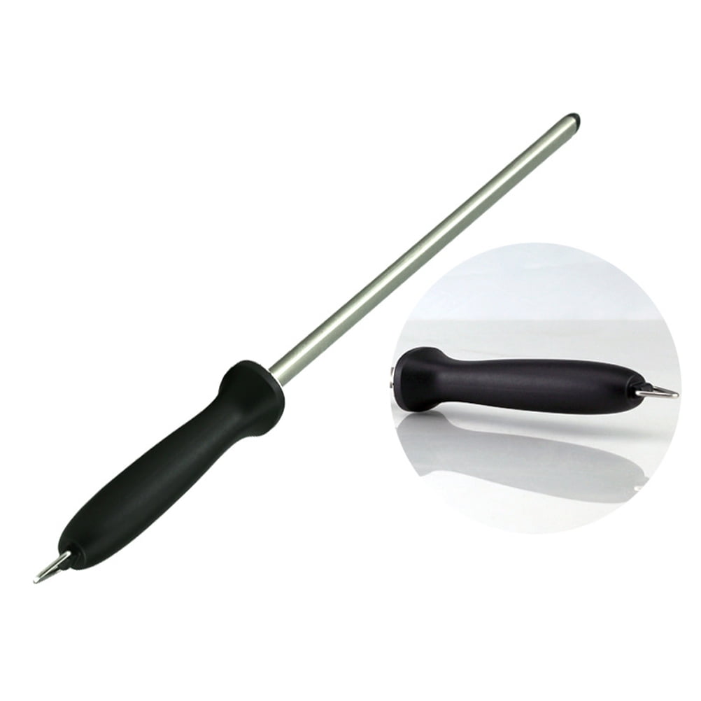 Raindrops Diamond Carbon Steel Sharpener Rod Honing Steel 12 Inch Rod ...